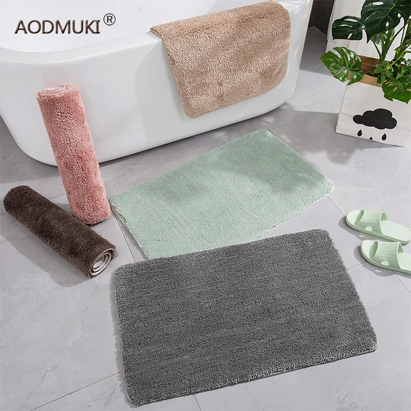 

Indoor Bathroom Rug Non-slip Set Absorbent Dirt Catcher Rectangle Floor Mats Feet Soft Microfiber Home Carpet Anti-skid Bath Mat