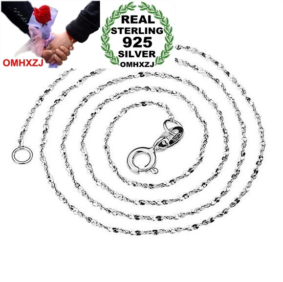 

OMH Wholesale Fashion Woman 16 & 18 inch 1.1mm 925 Sterling Silver babysbreath Twisted Short Chains Necklaces NK02