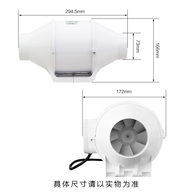 Imagem -05 - Polegada Turbo Ventilador Ventilador Exaustor Ventilador de Teto Tubo de Escape de Ventilação Ventilador Plástico Inline Ventilador Canalizado para 75 Milímetros Duto 220 v 3