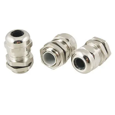 3 Pcs Metal M12 3.0-6.5mmm Connector Cable Gland