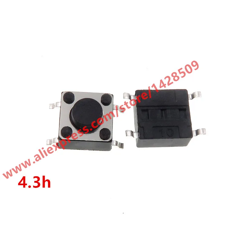 200PCS PCB Tactile Tact Mini Push Button Switch SMD 4pin Micro switch 6*6*4.3mm
