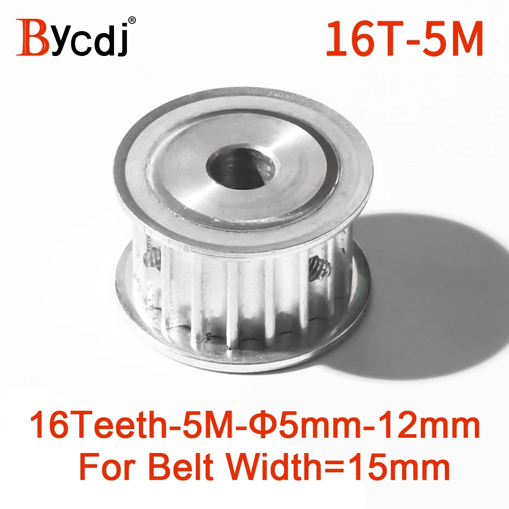 16 Teeth 5M Timing Pulley Bore5/6/6.35/8/10/12mm Fit W=15mm HTD 5M Timing Belt16T 16Teeth HTD 5M Timing Pulley