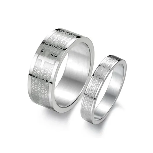 6MM 8MM 316L Stainless Steel Bible Rings Titanium Steel Rings For Women and Men Personalized Ring Customize Ring Engraved Ring