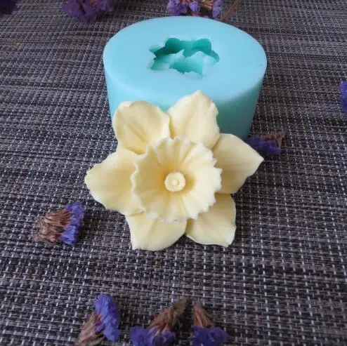 PRZY HC0089 Silica gel 3D molds flowers silicone soap mold flower candle aroma mould soap making moulds resin clay molds