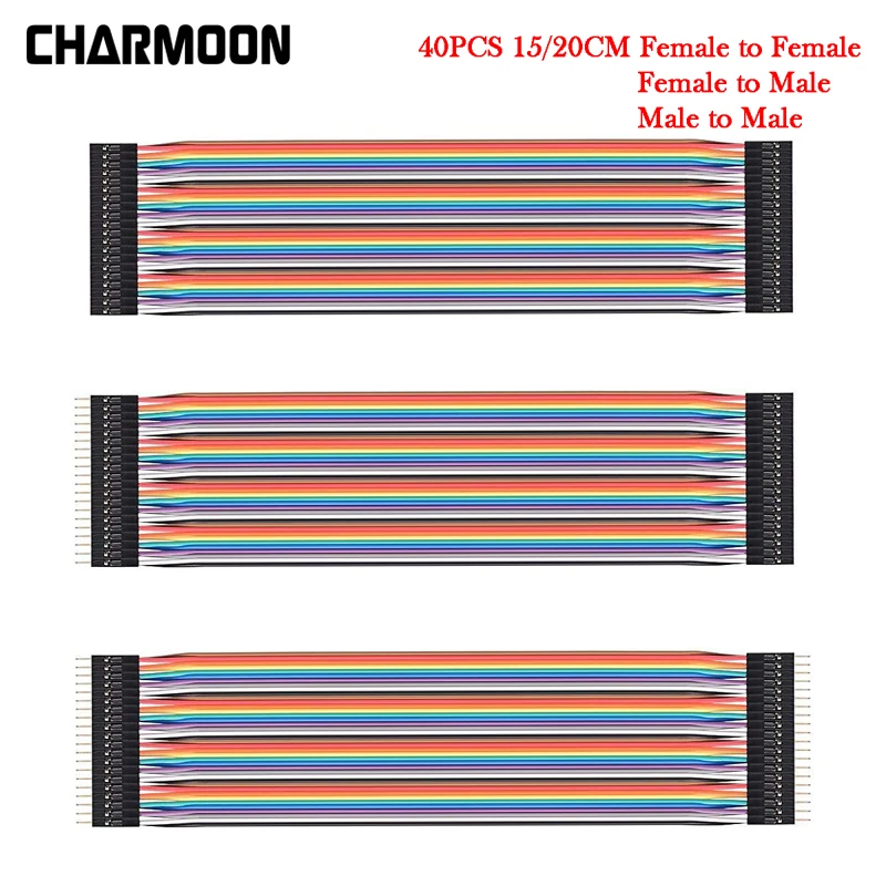 

40pcs 15cm/20cm Dupont Line Breadboards Jumper Wires Male to Male/Female to Male /Female to Female Dupont Cable for arduino DIY