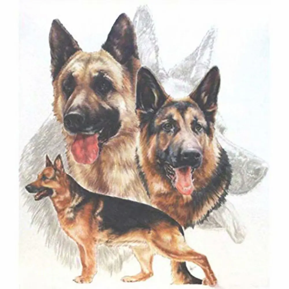 LZAIQIZG Full Square Diamond Painting Dog German Shepherd 5D Diy Diamond Embroidery Home Decoration Picture Mosaic Rhinestone