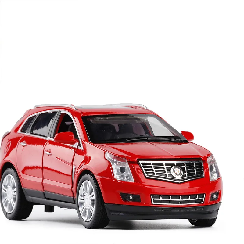 Exquisite gift 1:32 Cadillac SRX off-road vehicle alloy model,simulation die-cast sound and light pull back model,free shipping