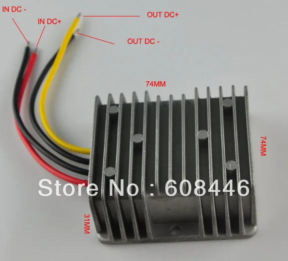 48V (36V-60V) to 24V 15A 360W Waterproof DC DC buck Converter output for car RoSH CE 5pcs/lot