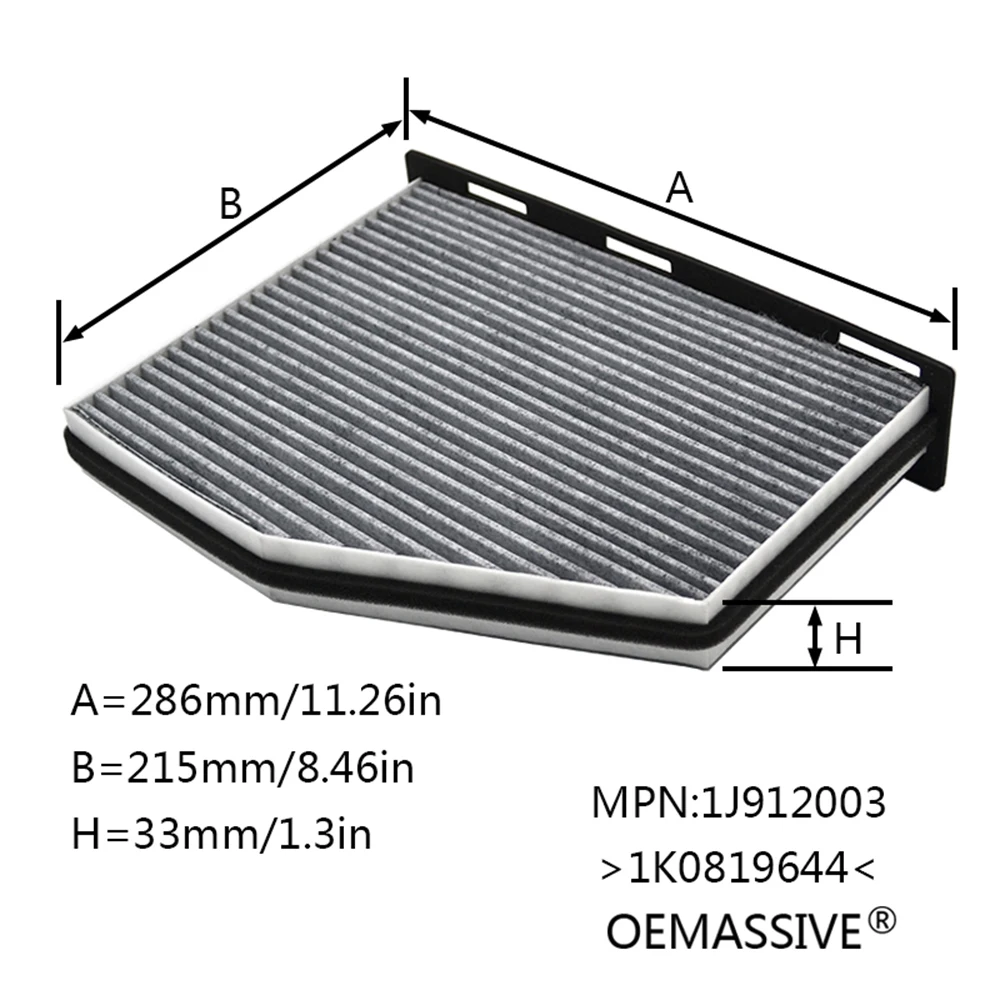 Car Pollen Cabin Air Filter For Seat Alhambra Altea Leon Toledo 2007 2008 2009 2010 2011 2012 1K0819644 1K0819644B 1K1819653A