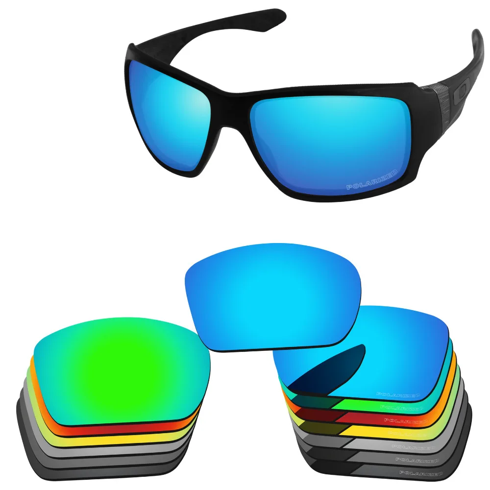 Bsymbo Polycarbonate POLARIZED Replacement ETCH Lenses For-Oakley Big Taco OO9173 - 62mm Sunglasses - Multiple Options