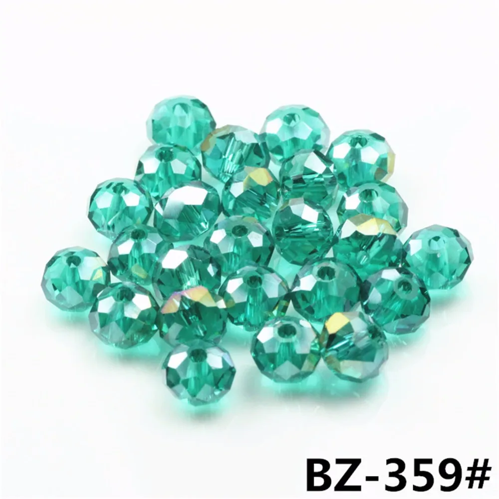 6/8/10/12mmAustrain Crystal Round Bead AB Color Faceted Rondelle Glass Beads Crafts Wholesale Needlework Accessories for Jewelry