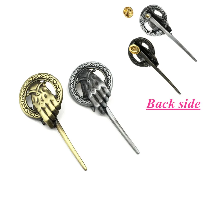 20PCS/LOT Wholesale Brooch Pins Song of Ice and Fire Brooches Hand of The King Lapel Pin Badge Souvenir Gifts