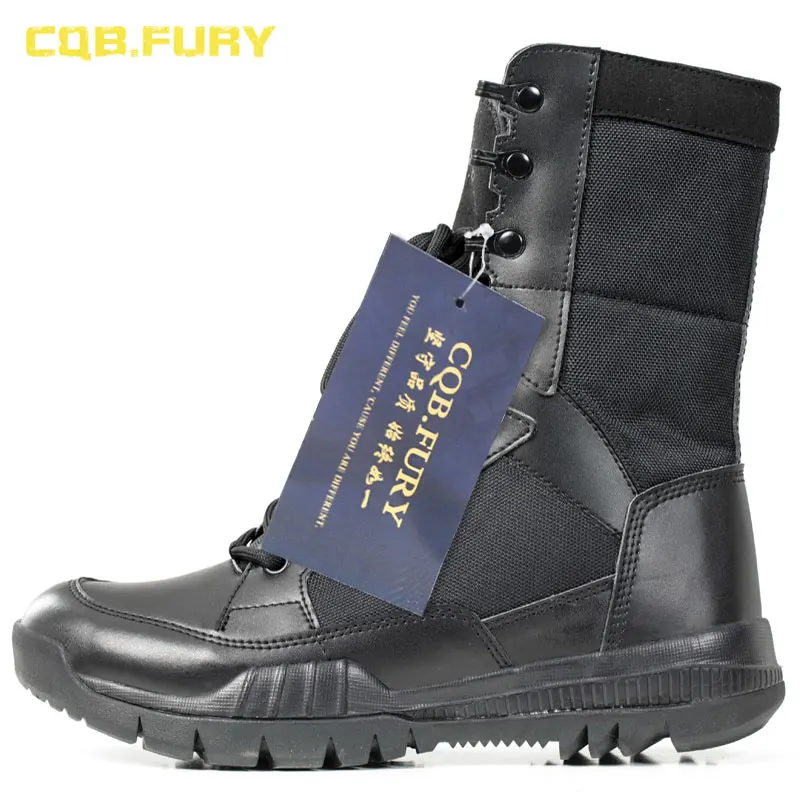 CQB.FURY Autumn Mens Extra Light Leather Desert Sand Tactical Cow Suede Lace-up Boots size38-46