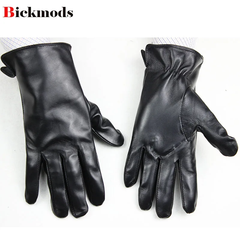 Gants en cuir pour hommes, en peau de mouton, monocouche, sans doublure, fins, printemps et automne, pour moto en plein air, gants de conduite
