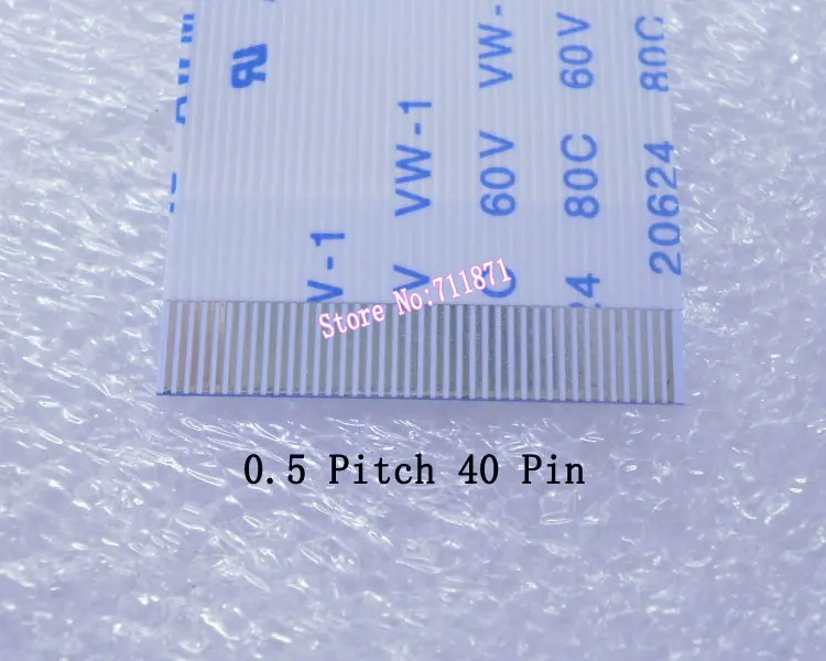 유연한 플랫 케이블 연장 커넥터 어댑터, FFC FPC 익스텐션 케이블 코드, A 타입 0.5 피치, 40 핀, 300mm