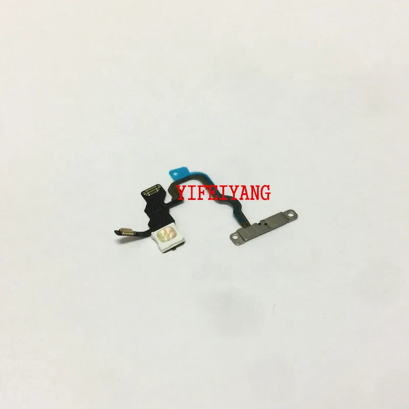 10pcs A quality fast shipping For iPhone X 10 Power On Off Button Flex Cable With Metal Bracket Replacement