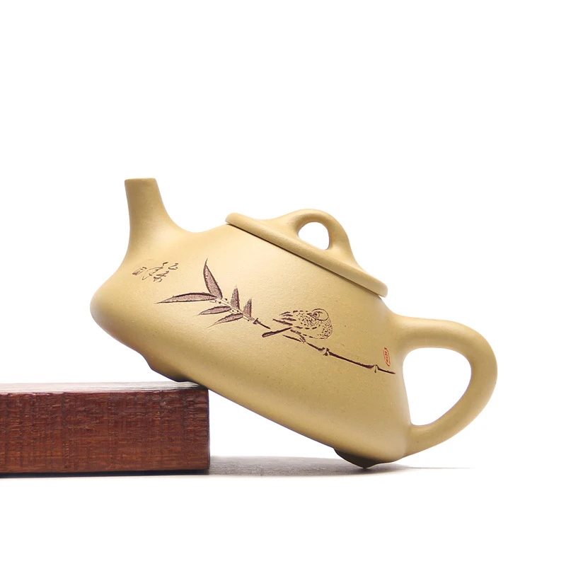 Hand Made Yixing Zisha Teapot, Stone Scoop Pot, segment Mud Tea Teapots, Author:Fanyue Liang 210ml Duan Chinese Yixing Teaware