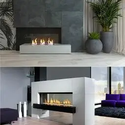 

Inno-Fire 24 inch silver or black wifi real fire intelligent indoor auto biofuel fireplace