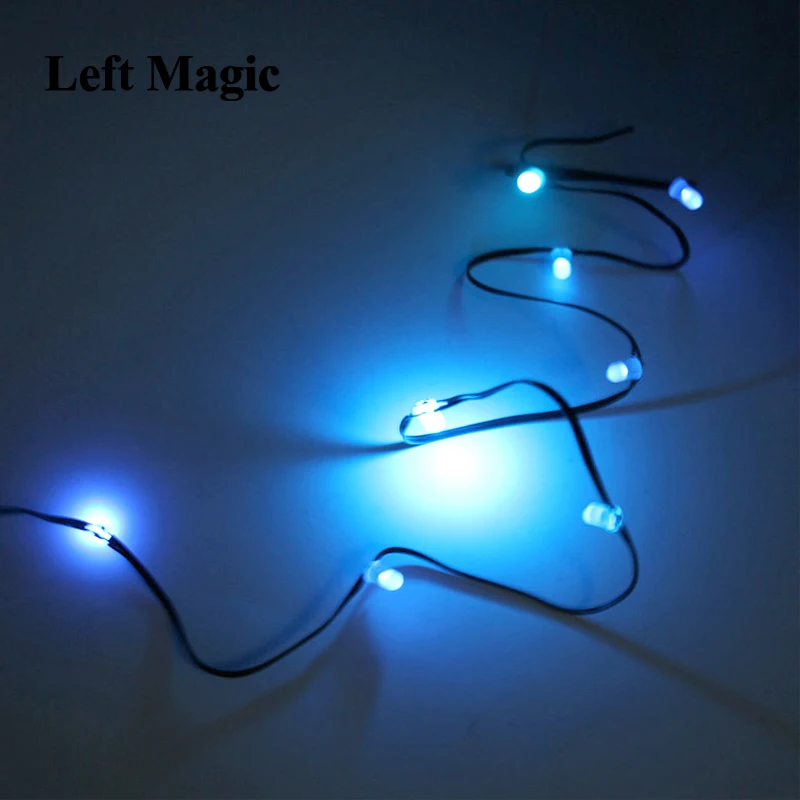 1 Pcs Flahing Appearing Light Up String Magic Tricks Lights Up String Magic Props Close Up Stage Magic Mentalism Comedy Classic