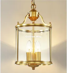 D20cm Vintage Glass Brass Pendant Lights Golden Bronze Pendant Lamp With E14 Bulb 110V/220V Pendant Light Hanging Lamp Fixture
