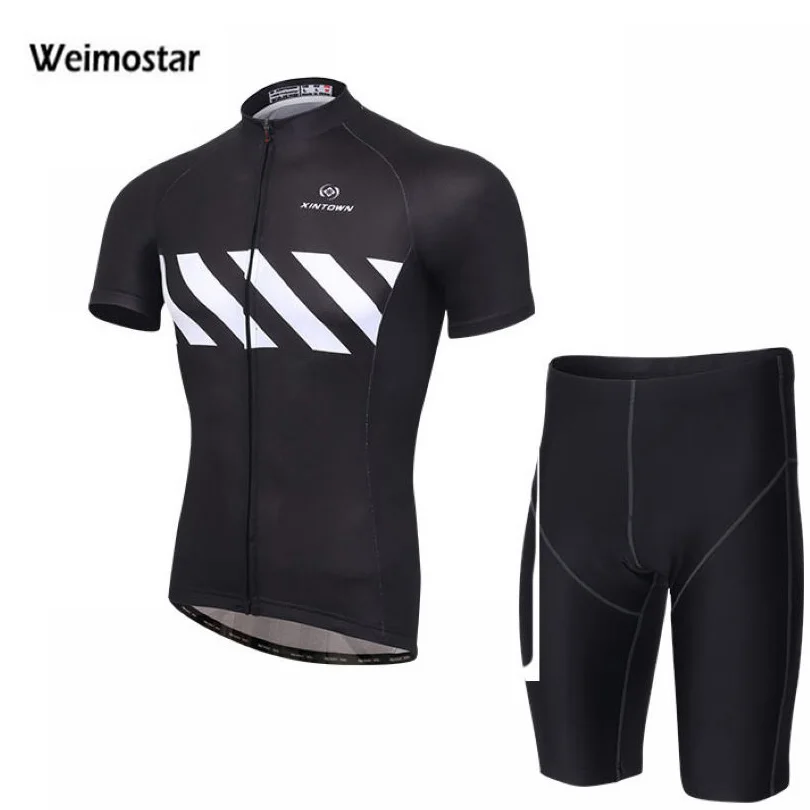 Weimostar Summer Cycling Jersey Men Cycling Clothing Wear MTB Bike Jersey Short Sleeve Set Size S-3XL