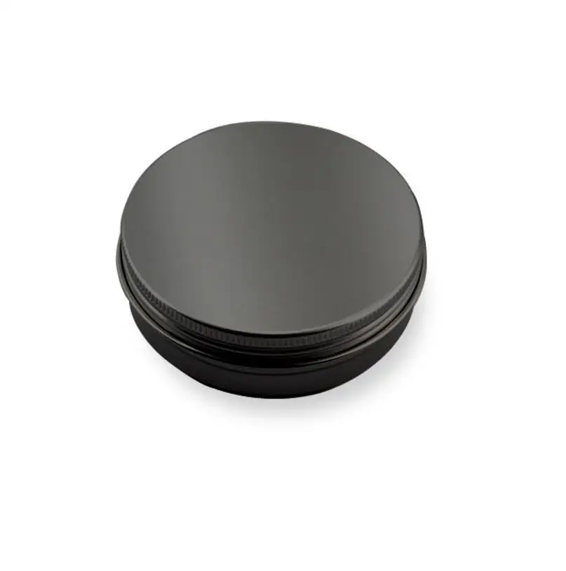 New Fashion 100pcs 100ml Classic Black Aluminum Tins 100g Upscale Hair Cream Jar Wholesale