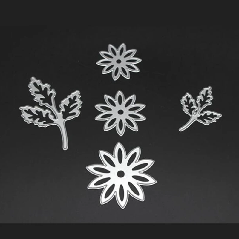 yinise Flower Leaf Metal Cutting Dies For Scrapbooking Stencils DIY Album Cards Decoration Embossing Folder Die Cutter Template