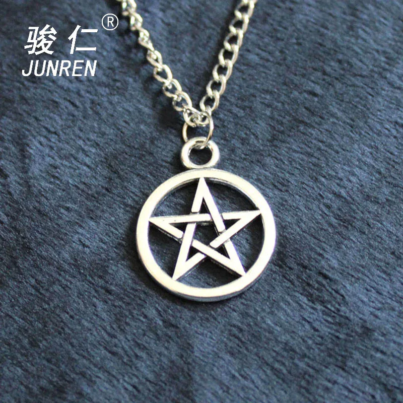 Alloy statement Pendant Necklace Pentacle brandy Supernature movie collection metal Unisex Pentagram colares femininos jewelry