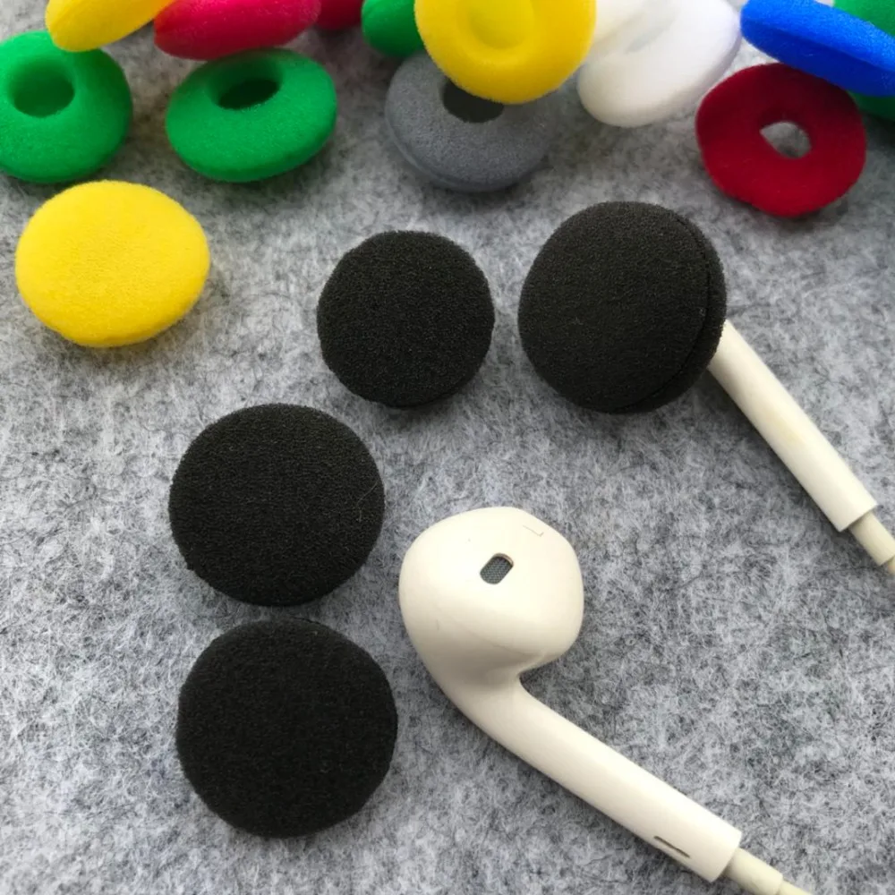 Oreillettes en mousse éponge pour écouteurs, écouteurs Bluetooth, remplacement, oreillettes, housses, MP3, MP4, téléphone naturel, 18mm