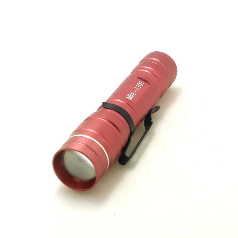 300 Lumens XP-E Q5 MINI Zoomable 3 Mode LED Flashlight 14500 / AA Battery Adjustable Torch