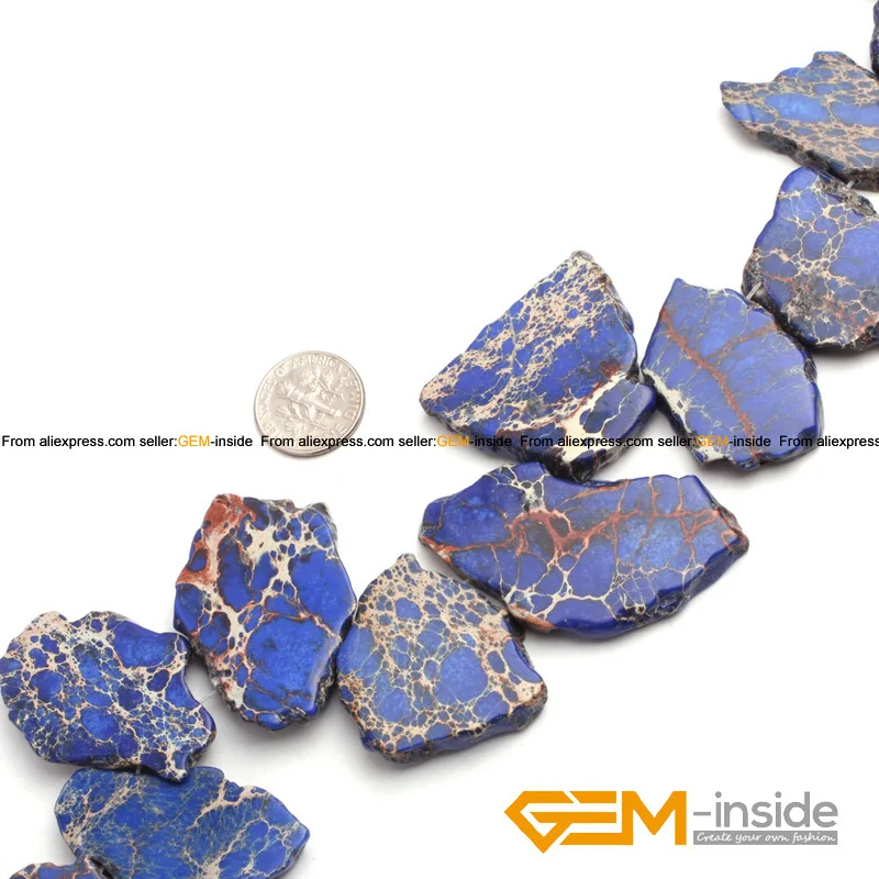 25-50mm Freeform Crude Sea Sediment Jaspers Beads Natural Stone Bead DIY Beads For Jewelry Making Strand 15
