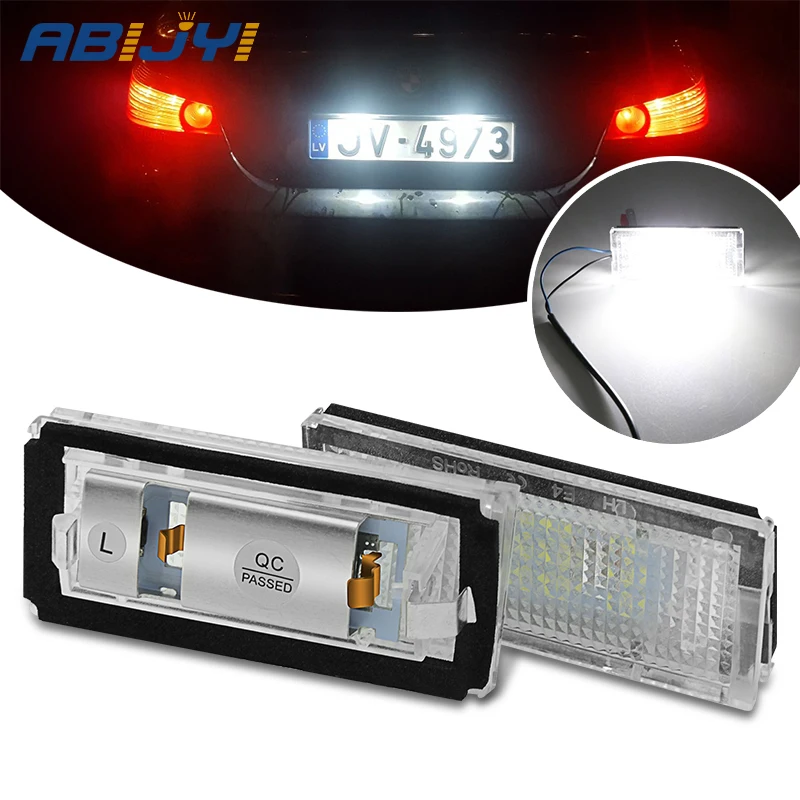 2Pcs Car Styling LED Car License Plate Light Error Free White 6500k License Plate Lamp FOR BMW E46 4D 5D Touring 1998-2005