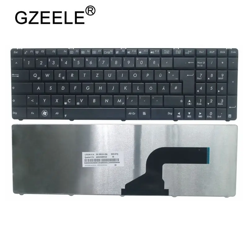 

GZEELE Laptop Keyboard Replacement German Qwertz GE Keyboard For Asus A52N B53 F55A F55C F75 F75A F75V N52 N73JF N73JG