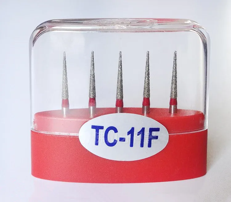 

15pcs Dental Diamond Burs TC-11F Drill DIA-BURS for High Speed Handpiece MediuJm FG 1.6M Dentist Lab Materials