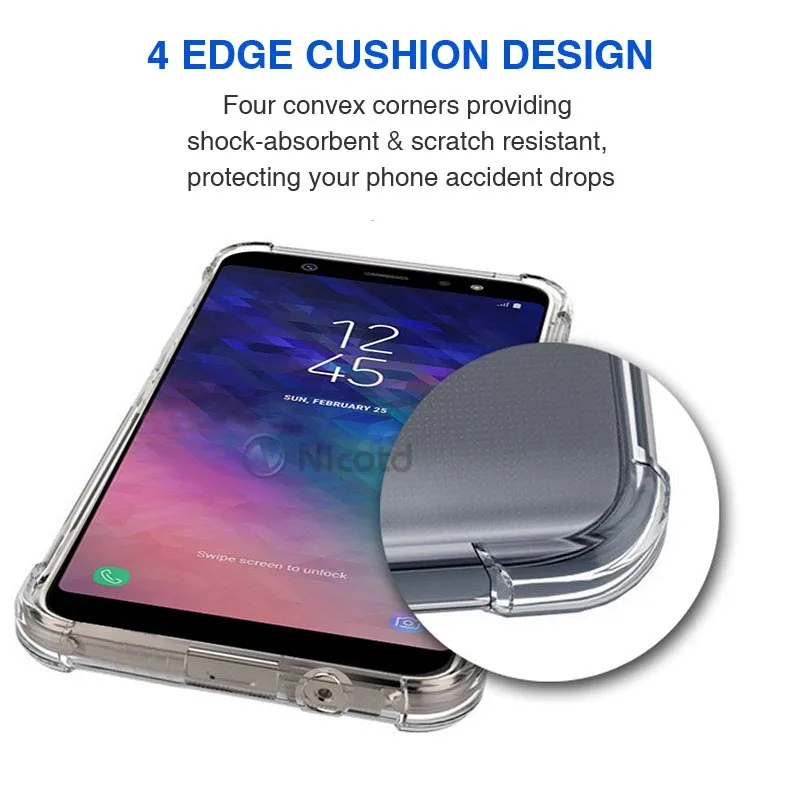Soft Cases For Samsung Galaxy A8 2018 plus Ultra Thin Back Cover Clear Silicone TPU Case for Samsung A6 plus A7 A9 2018 A8s A6s