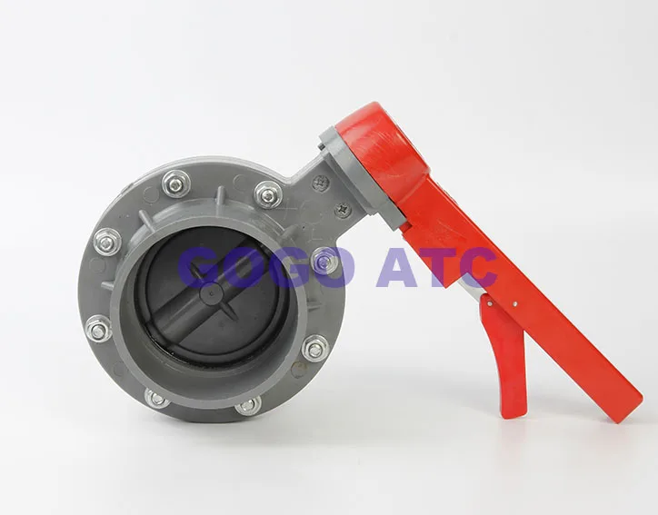 Detalle 4 de Electroválvula PVC butterfly valve socket type disc valve DN 110 MM Irrigation butterfly valve Plastic one-piece butterfly valve Riego
