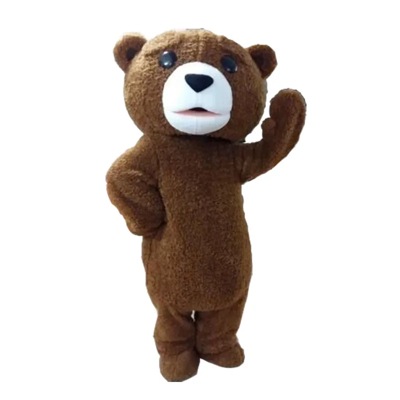 

2016 hot sale tedy costume adult fur teddy bear mascot costume free shipping