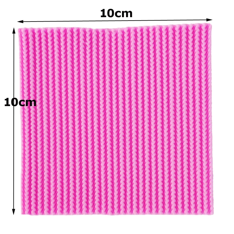 M479 DIY Needle Knitting Wool Texture Silicone Mold Lace Mat Baking Sugarcrafts Candy Gumpaste Cupcake Cookie Chocolate Mould