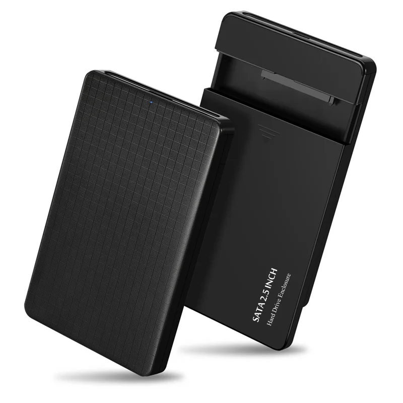 2.5inch USB 3.0 SATA Hd Box HDD Drive External HDD Enclosure Black Tool Free 5 Gbps Support UASP for 7mm/9.5mm 2.5 inch SATA SSD