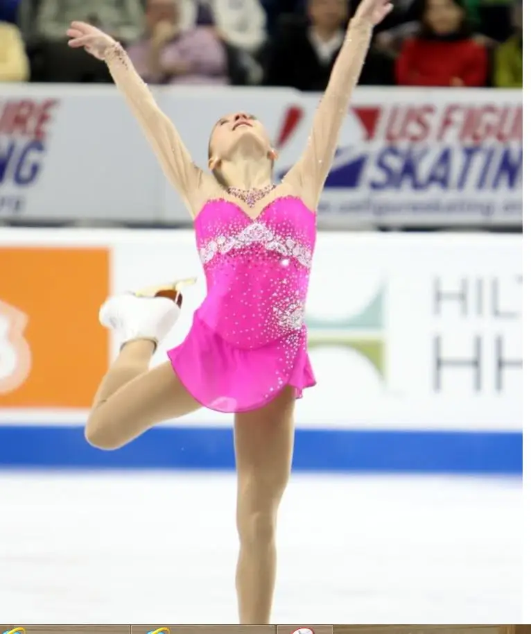 

Crystal Custom Figure Skating Dress Kids Graceful New Brand Girls Ice Skating Dress Competition DR4072