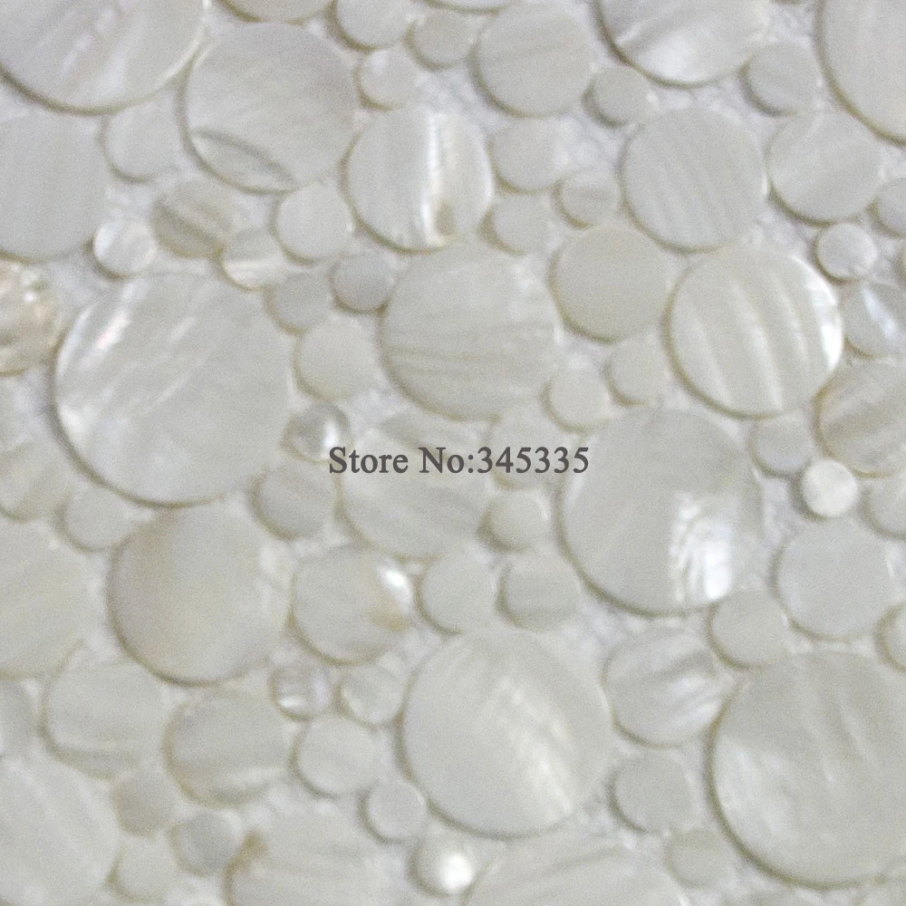 New random round shell mosaic tile mother of pearl kitchen backsplash bathroom wallpaper background shower wall tiles wholesale