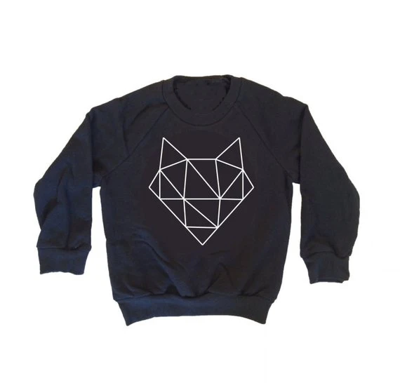 

Sugarbaby Unisex Toddler Geometric Fox Hipster Sweatshirt Long Sleeve Fashion Tumblr Jumper Crew Neck Casual Tops Drop ship