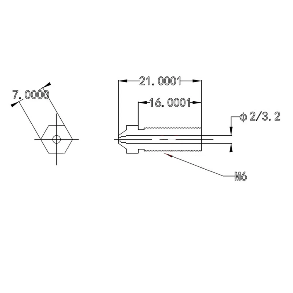 3Dプリンター用押出機ヘッド,ノズル,0.2/0.3mm, 0.4mm, 0.6mm, 0.8mm, 1.0mm, 1.2mm