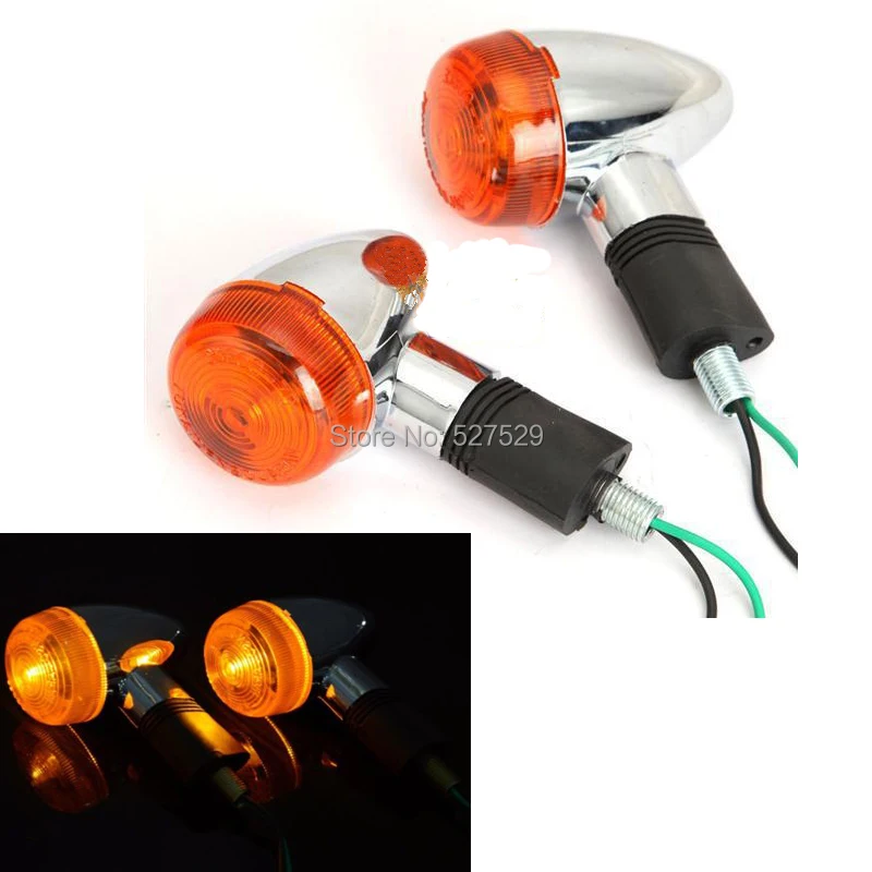 

2PCS Motorcycle Amber Turn Signals Indicator Blinker Lamp Light For Yamaha Virago V Max Road Star VStar 650 1100 750