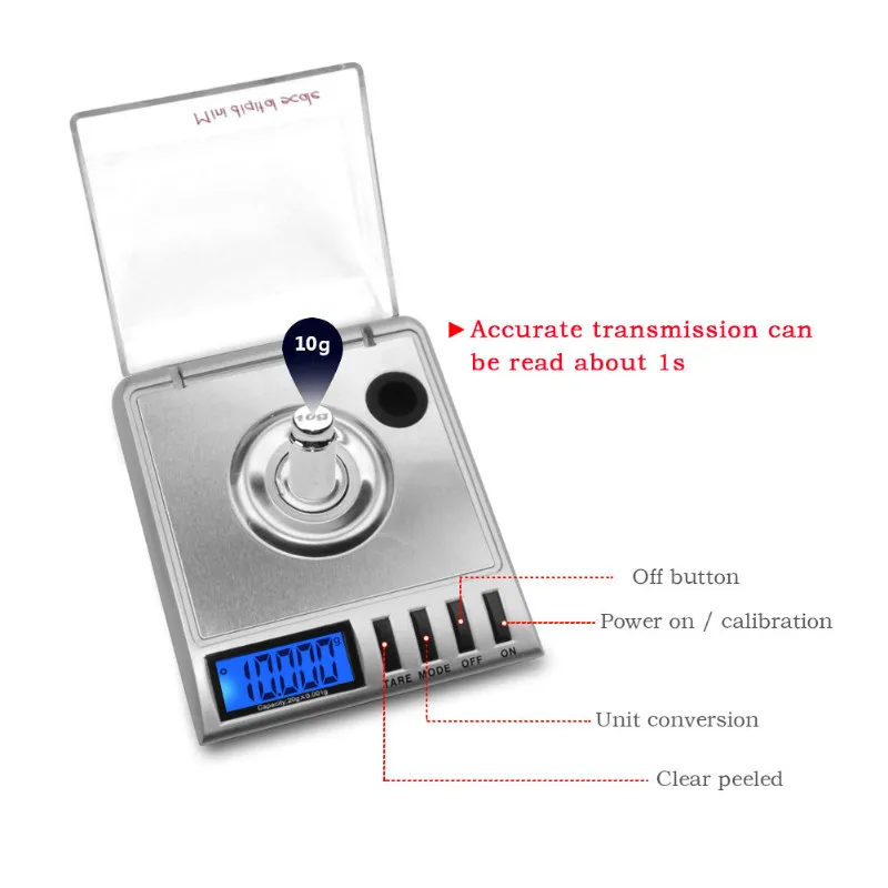 New 0.001-20g 0.001X20g Mini Digital Pocket Jewelry Diamond Weight Scale Digital Electronic Portable Balance Weight