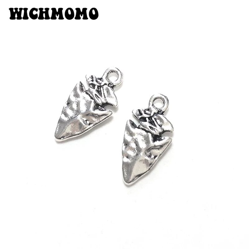 2021 New Fashion 21mm 10pieces/bag Zinc Alloy  Spearhead Shape Charms Pendant for Necklace Bracelet Jewelry Accessories