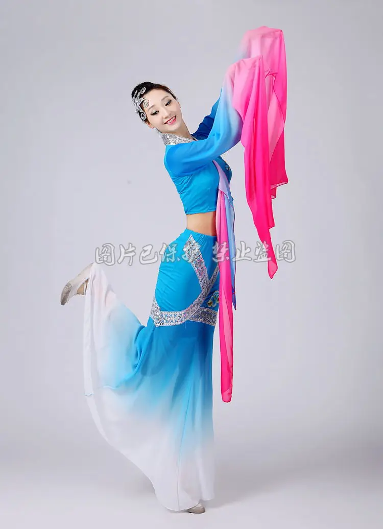 Plucking new dance costume dance classical dance costumes long sleeves moon costume adult female Han Chinese clothing