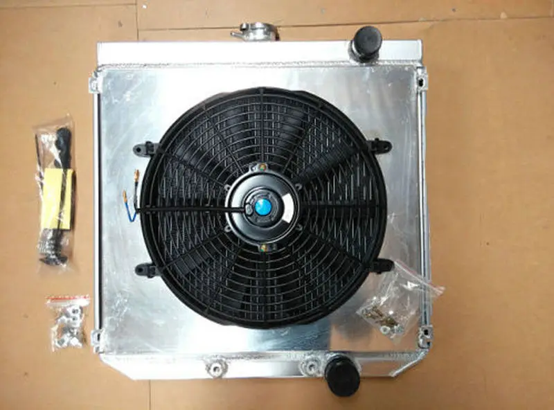 

NEW BRAND Hot Selling Aluminum Radiator + Shroud + Fan For FORD Falcon XR XT XW XY Windsor 289 302 351