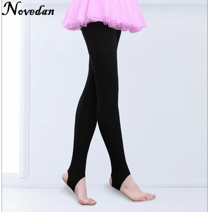 Bambino bambini ragazze staffa balletto danza collant calze ginnastica pratica collant pantaloni Fitness abiti da ballo Legging