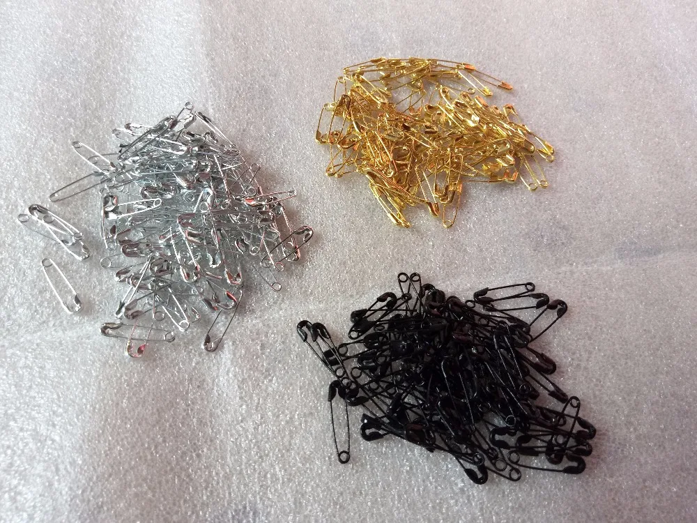 200pcs 18mm black/gold/silver safety pin for jewelry/clothes Clothing accessories Safety Pins